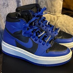 Nike Blue and Black High-Top Sneakers